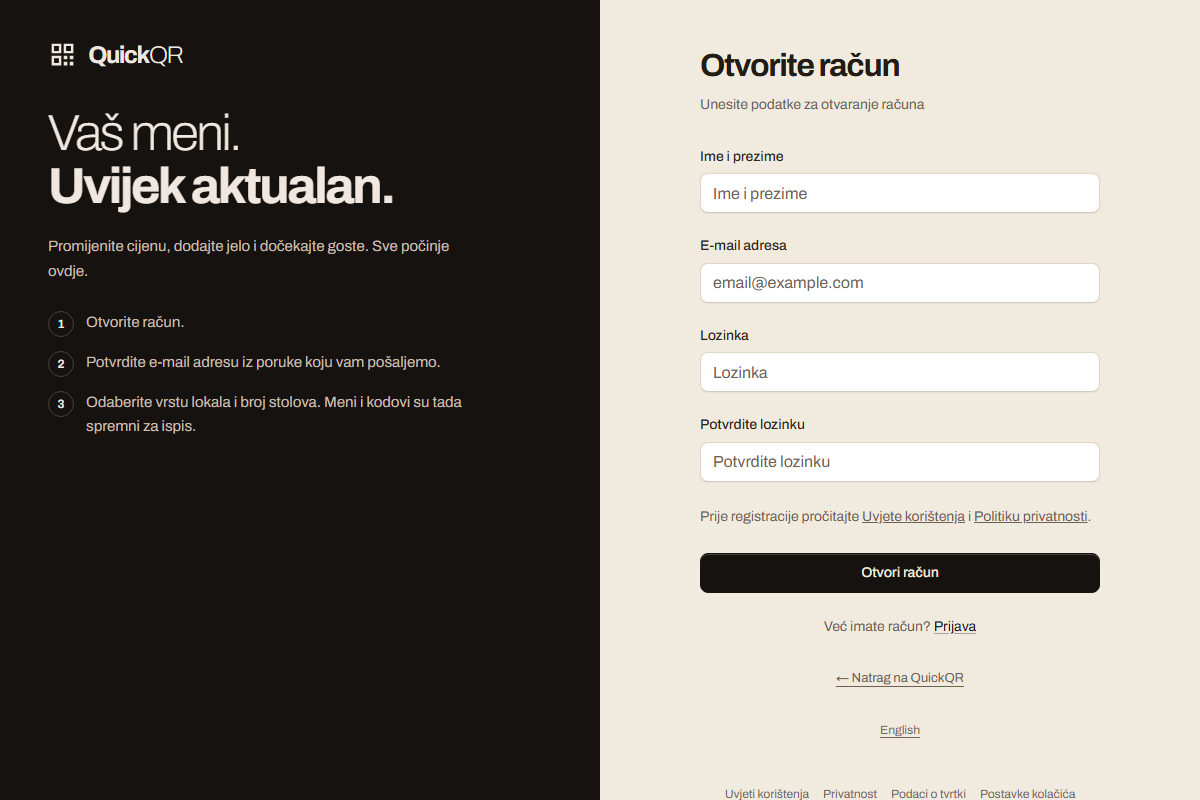 Create your account and choose a starting point.