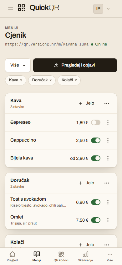 Unesite svoju ponudu.